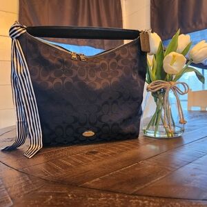 Coach Black Signature Shoulder Bag